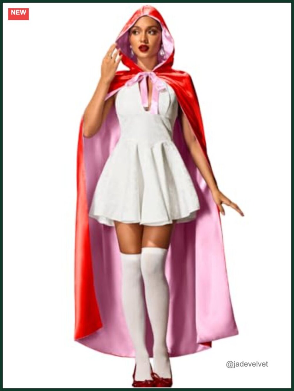 Shimmer Satin Hooded Fairy Cape Princess Costume Cosplay